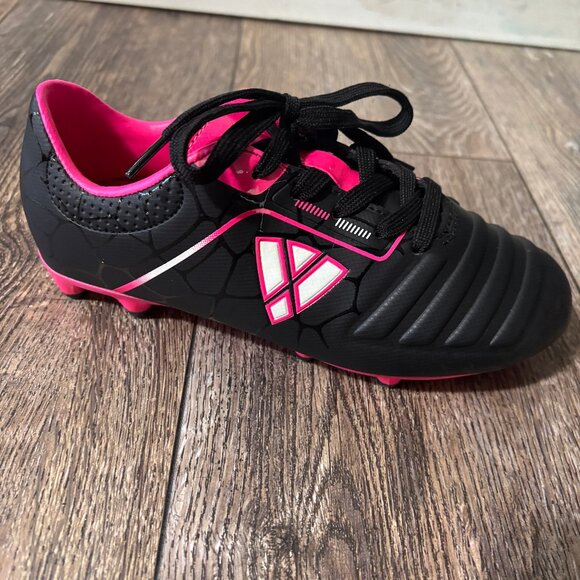 Girls Vizari Soccer Cleats, Size 1, Black and Pink, worn once on artificial turf - Picture 6 of 8